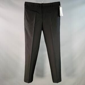 VISVIM Size L Dalton Slacks Black Wool Linen Tapered Zip Fly Dress Pants